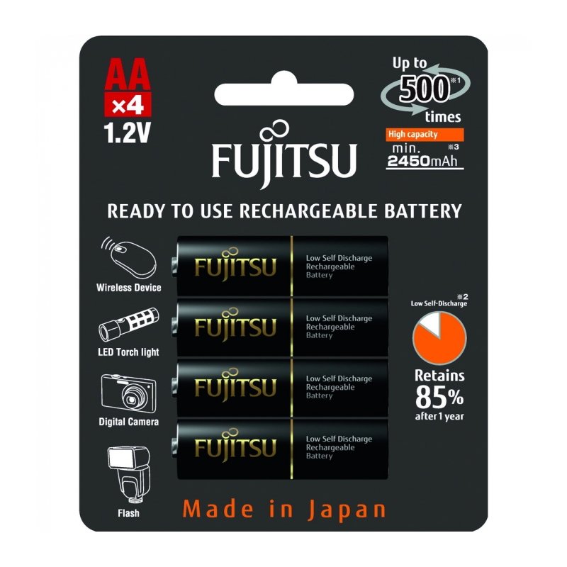 Аккумулятор Fujitsu HR-3UTHCEU(4B) AA, 2450 мАч, 4 шт (в блистере) в магазине RentaPhoto.Store