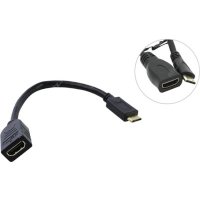 Адаптер переходник HDMI-f на miniHDMI-m 5Bites, кабель 0.15 метра в магазине RentaPhoto.Store
