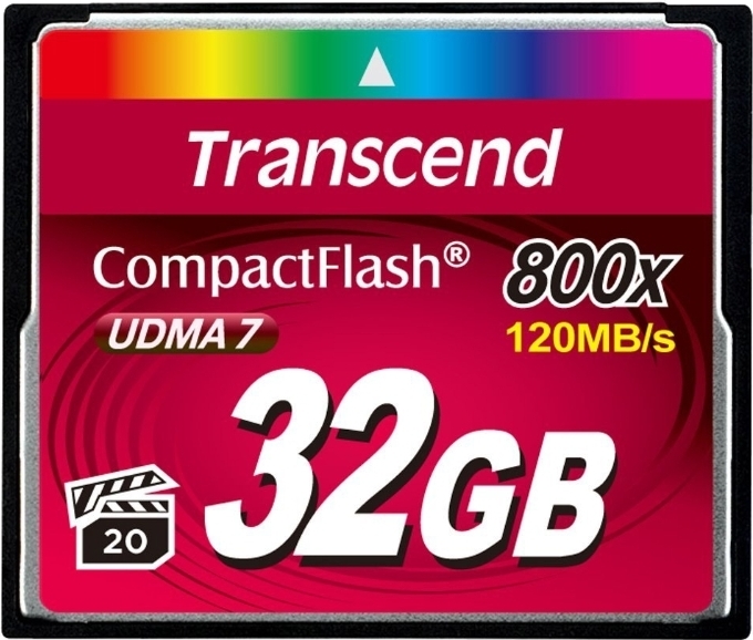 Карта памяти Transcend CompactFlash, 32GB 800x в магазине RentaPhoto.Store
