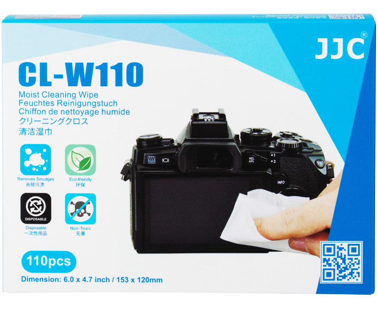 Влажные чистящие салфетки JJC CL-W110 для оптических поверхностей (110 шт) в магазине RentaPhoto.Store
