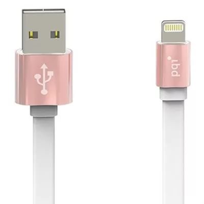 Кабель с Lighting 100см PQI (made for iPhone, iPad, iPod) на USB двусторонний розово-золотой в магазине RentaPhoto.Store